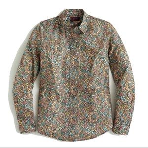 J.Crew Liberty slim perfect top in Little Marquess print, sz 12